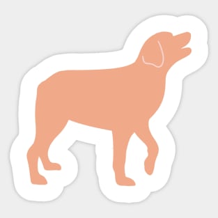 Pink Dog Silhouette Sticker